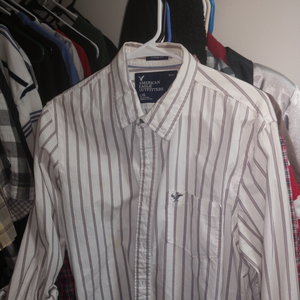 American eagle button up shirts